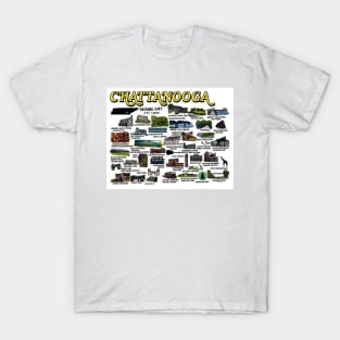 Chattanooga Map Art T-Shirt